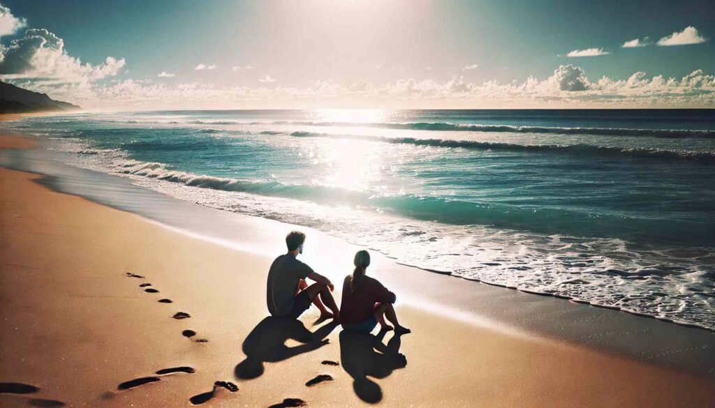 Grounding Barefoot at the Beach